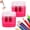 2pcs-red, variant on Pencil Sharpeners with Lid, Dual Holes Handheld Pencil Sharpener Manual for Standard and Jumbo Pencils, Compact Cute Sharpener for Kids Adults Students School Class Home Office