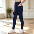 thumbnail image 2 of Resicozy Girls Athletic Leggings with Pockets High Waisted Yoga Pants for Kids Dance Running Workout Tights 3-12 Years 120, 2 of 4