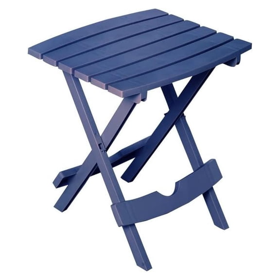 Quik-Fold Outdoor Plastic Side Table, Blue, 15"