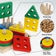 thumbnail image 2 of Muyoka Austok Juego de bloques de construcción de madera, juguete educativo de madera, forma de madera, reconocimiento de color, pila preescolar y clasificación de bloques geométricos para niños Muyoka Hogar, 2 of 7