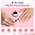 thumbnail image 2 of modelones Builder Gel for Nails, Jelly Pink 6 in One Nude Rubber Base Coat Strengthen Apex Building Extension Long Lasting Protect Soak Off U V Color Base Gel Manicure for Fragile Nails Art Home DIY, 2 of 9
