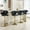 Black+Gold*4, variant on JUFU Bar Stools Set of 4 Adjustable Swivel Bar Stools with Back and Arms, Faux Leather Counter Height Bar Chairs, Hydraulic Kitchen Island Stools with Metal Base