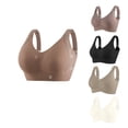 thumbnail image 4 of WCMZJ Plus Size Bras for Women No Underwire Full Coverage Everyday Bras Comfortable Wireless Padded Bras Black M, 4 of 4