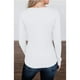 thumbnail image 3 of Camisa pulóver de mujer de manga larga de Color puro informal con botones delgados en la parte delantera de punto acanalado túnica de otoño para otoño blanco de primavera XL, 3 of 5