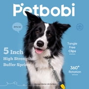 Petbobi 30ft Dog Tie Out Cable Chain for Dogs up to 120lbs Safety Steel Spring Reflective Vinyl-Covered PVC Large Dog Tether Runner Lead Leash for Outdoor Camping Ground, Blue