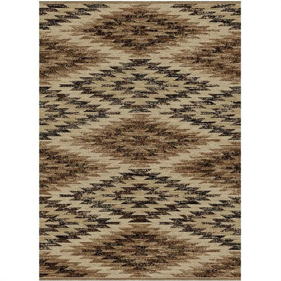 Mayberry Rug  2 ft. 3 in. x 3 ft. 3 in. Lodge King La Cruces Area Rug - Brown