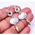 thumbnail image 2 of Copper Green Turquoise 925 Sterling Silver Two Tone Arrow Head Earring 2.34" E27, Beautiful Jewelry For Woman, New Year Sale, Valentin's Day Gift, 2 of 2