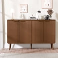 thumbnail image 2 of Syemin Buffet Cabinet with Storage, Multifunctional Storage Cabinet with 4 Doors, Modern Sideboard Buffet Credenzas for Living Room, Entryway, Hallway, Natual Oak, 2 of 5
