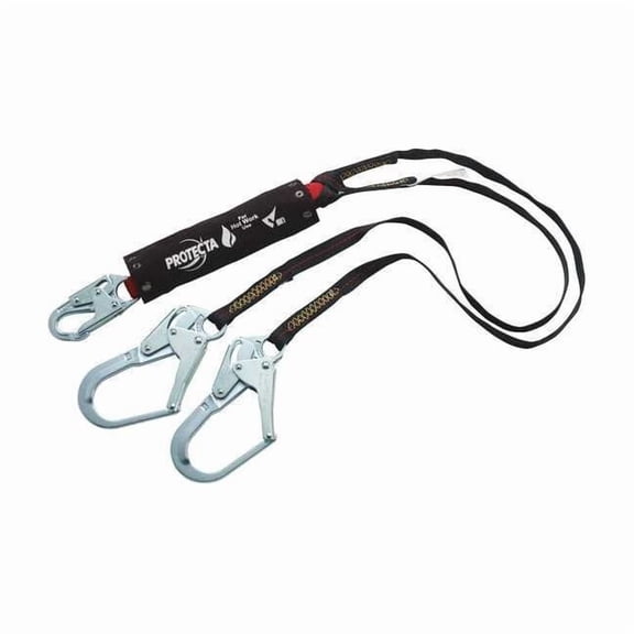 3m Protecta Hot Work Shock-Absorbing Lanyard,Black 1340185