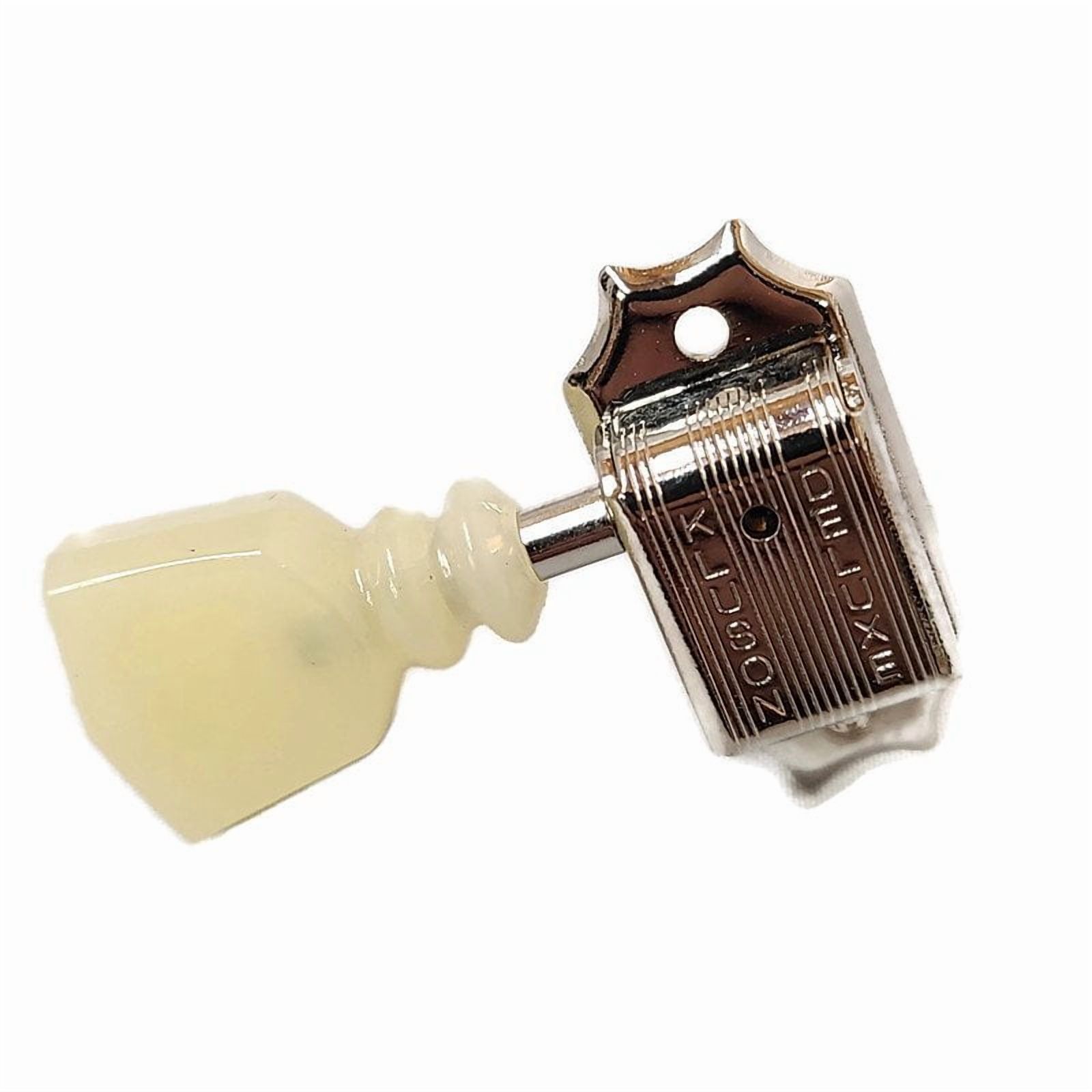 Kluson Guitar Tuning Pegs Machines 3+3 Nickel Pearl Green Double Line Les Paul