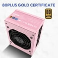 thumbnail image 6 of Vetroo 850W SFX Power Supply ATX 3.1 & PCIE 5.1 Ready, 80 Plus Gold Certificate Fully Modular, 90mm FDB Fan for Low-Noise Operation, SFX-to-ATX Bracket, 10-Year Warranty - Pink, 6 of 10