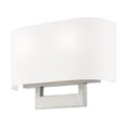 thumbnail image 6 of Livex Lighting 14" 2-Light Metal & Fabric ADA Wall Sconce in Brushed Nickel, 6 of 17