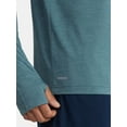 thumbnail image 4 of Athletic Works Men's & Big Men's Space Dye Jersey Quarter Zip Long Sleeve Shirt, Sizes S-3XL, 4 of 5