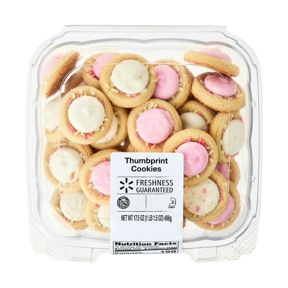 Freshness Guaranteed Valentine's Day Baked Thumbprint Cookies, 17.5 oz, 30 Count