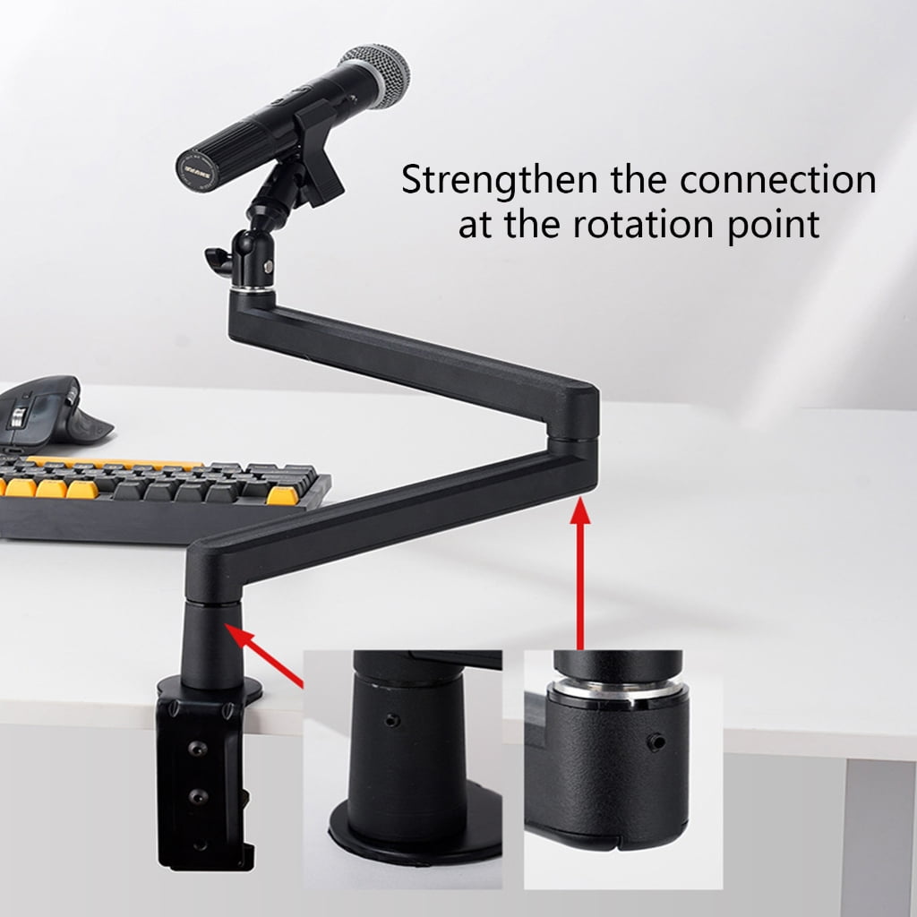 Aluminum Alloy Boom Arm Mic Stand Clamp Holder Stand For Long Time And Stability In Various Recording Setting