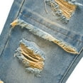 thumbnail image 6 of GYRATEDREAM Boy's Skinny Ripped Jeans Destroyed Distressed Taper Zipper Denim Jeans Pants with Holes, 6 of 9
