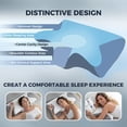 thumbnail image 5 of PEPWELL 2 in 1 Memory Foam Cervical Pillow for Neck Pain Relief, Ergonomic Contour Orthopedic Bed Pillow with Armrest & Ear Hole, Dual Heights, Neck Support for Side Back Stomach Sleepers, 5 of 10