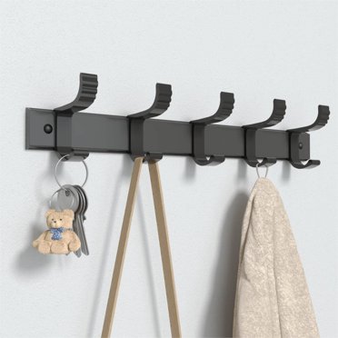 Dseap Sturdy Coat Rack with 10 Dual Hooks,Heavy Duty Wall Mounted Metal ...
