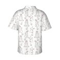 thumbnail image 3 of Balery Bunny And Bird Print Men's Hawaiian Shirts Short Sleeve Beach Shirt Relaxed Fit Vacation Button Down Shirts-Medium, 3 of 9