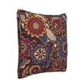 thumbnail image 3 of LNWH Persian Paisley Red Floral Throw Pillow Covers, Square Soft Linen Decorative Pillow Cases, 18"x18" Inch, 3 of 8