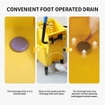thumbnail image 4 of 35-Qt Side Press Wringer Combo Commercial Floor Cleaning Rectangular Mop Bucket on Wheels,  Yellow,Add One Mop and One Mop Head Replacement, 4 of 6