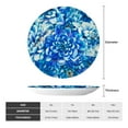 thumbnail image 2 of Balery Vibrant Blue Floral Print Bone China Decorative Plate Ceramic Dinner Plates Art Crafts with Display Stand-7in, 2 of 6