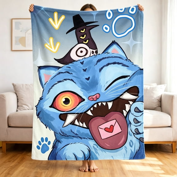 Premium Custom Flannel Blanket Personalized Soft Cozy Throw Blanket All Season Washable For Sofa Couch Bed Gift Home Décor - Kpop Fantasy Warrior 10 50x60