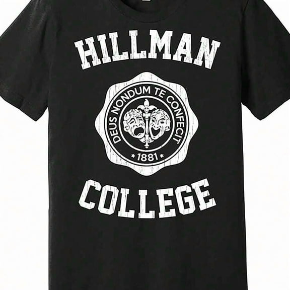 【New Arrival】Vintage Distressed Retro College Crest Graphic T-Shirt, Unisex Cotton Crew Neck Classic University Casual Tee, Preppy School Novelty Gift