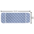 thumbnail image 2 of Navy Blue Microwave Oven Cover, Abstract Grid Style Squares with Various Scandinavian Motifs Heart, Water Resistant Organizer with Pockets for Kitchen, 36" x 12", Pale Blue Dark Blue, by Ambesonne, 2 of 4