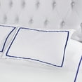 thumbnail image 2 of Lauren Taylor Hotel Luxury Duvet Cover Set - Crafted from 100% Cotton and a 350-Thread Count Fabric, Set Includes One Duvet Cover and Two Pillow Shams (Navy, King), 2 of 6