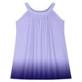 thumbnail image 5 of Moocorvic Girls Dresses Sleeveless Summer Swing Sundress Kids Outfits Gradient Printed Casual Sling Dress 13-14 Years,Purple, 5 of 9