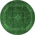 thumbnail image 1 of Ahgly Company Indoor Round Persian Emerald Green Traditional Area Rugs, 6' Round, 1 of 4