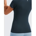 thumbnail image 3 of CRZ YOGA Seamless Workout Tops for Women Athletic Running Yoga Shirts Crewneck Tees, 3 of 8