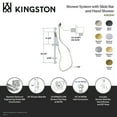 thumbnail image 4 of Kingston Brass Made to Match KXK2540 Shower System with 26" Slide Bar and Hand Shower, Matte Black, 4 of 5
