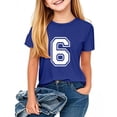 thumbnail image 5 of HVOBBTY T-shirt Décontracté à Manches Courtes Respirant pour Tout-Petits, T-shirt Imprimé Numérique Décontracté à Col Rond pour Hommes et Femmes T-shirt Décontracté Bleu Foncé, 140, 5 of 5