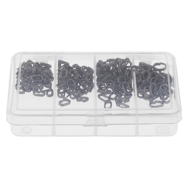 200 Piezas de Pesca Anillos Ovalados partidos de material acero Inoxidable con Doble División