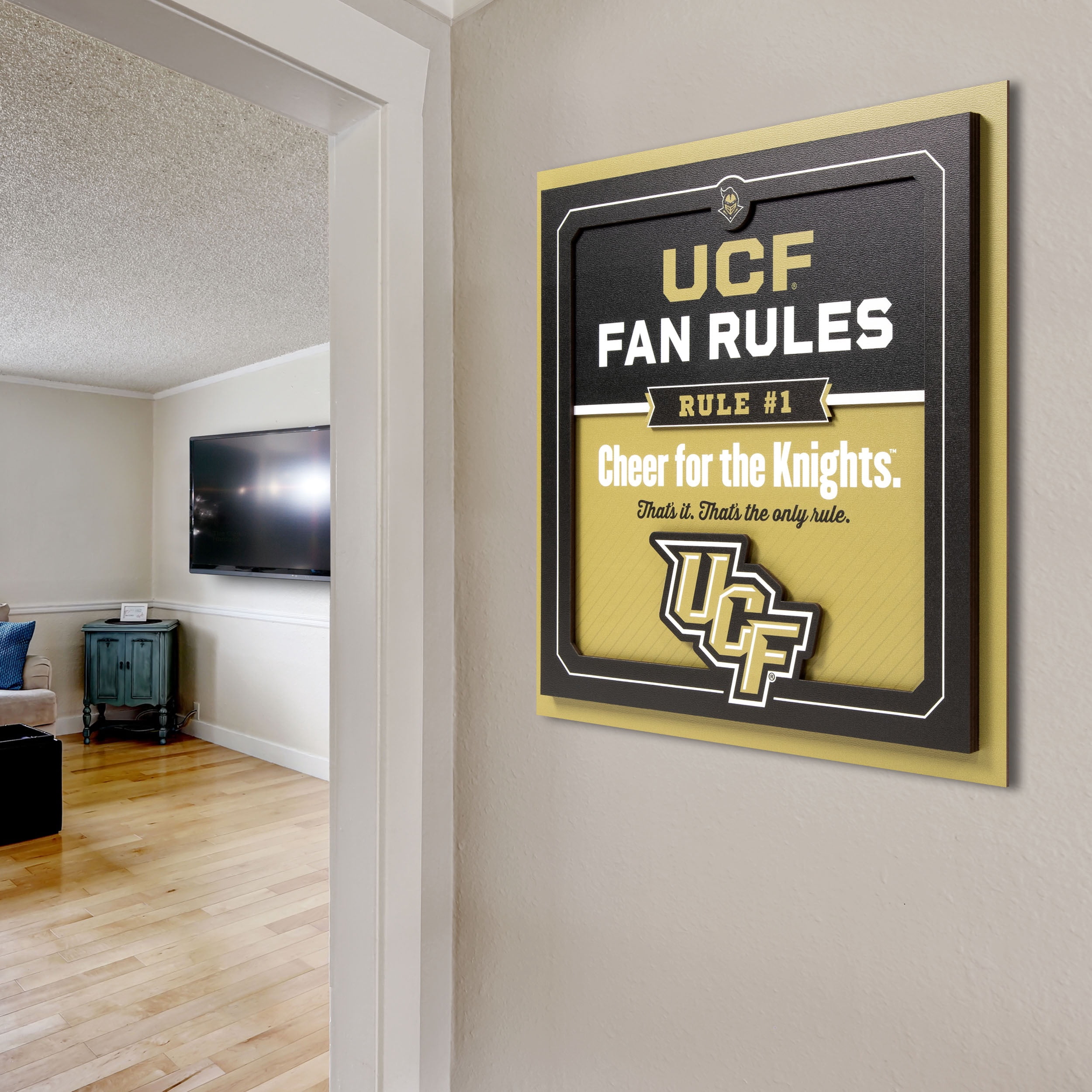 YouTheFan NCAA Central Florida Knights Fan Rules 3D Wall Art