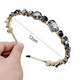 thumbnail image 2 of Diademas con diamantes de imitación Diadema con joyas para mujeres y niñas Diademas con cristales brillantes dorados y brillantes, 2 of 5