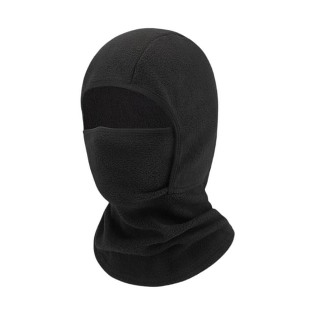 Pasamontañas para niños, calentador de cuello, máscara de esquí, transpirable, ligero y protector facial para niños. Negro