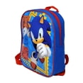 thumbnail image 3 of Sonic Hedgehog Movie Backpack 11" Mini Toddler Tails Knuckles Sega Boys Blue Red, 3 of 4