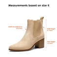thumbnail image 3 of DREAM PAIRS Women's Retro Elastic Chelsea Ankle Boots Fashion Low Chunky Block Heel Pointed Toe Fall Heeled Booties Shoes, 3 of 5