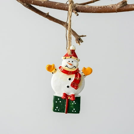 

Pendants Decor Retro Santa Snowman Pendant Christmas Resin Pendant Christmas Tree Old Man Snowman Pendant