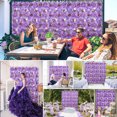 thumbnail image 3 of Artificial Flowers Wall Arrangement 12pcs Purple Simulation Flower Panels for Decoration Backdrop DIY Wedding Home Party Decor, 3 of 8