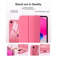 thumbnail image 6 of MoKo Case for iPad (A16) 11th Generation Case 11-inch 2025,iPad 10th Generation Case 2022 with Left Pencil Holder,Slim Cover with Crystal Clear TPU Back Shell,Watermelon Red, 6 of 9