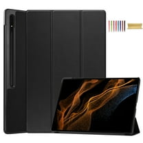 Allytech Galaxy Tab S9 Ultra Case SM-X910, Ultra Slim Fit Shell Kickstand Auto Sleep Wake Shockproof Protective Back Cover Case for Samsung Galaxy Tab S9 Ultra 14.6" - Black