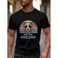 thumbnail image 1 of Men's T-Shirt,Short Sleeve Tee Shirt Casual Tops Abstract Retro Bear Crew Neck T Shirts for Men, 1 of 8