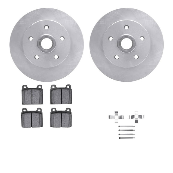Dynamic Friction Company Front Brake Rotors with 5000 Advanced Brake Pads includes Hardware 6512-74400