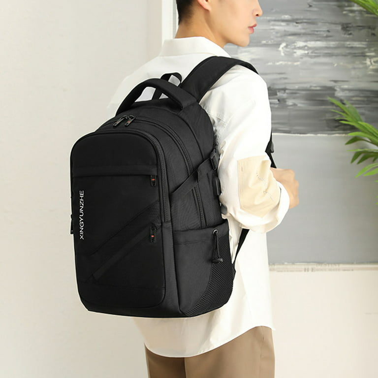 Men's Hard Surface Backpack Men's Casual Anti theft - Temu