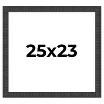 25x23 Frame Brown Rustic Solid Wood Picture Frame 1.5 Inches Wide | Interior Frame Depth 0.5 Inches