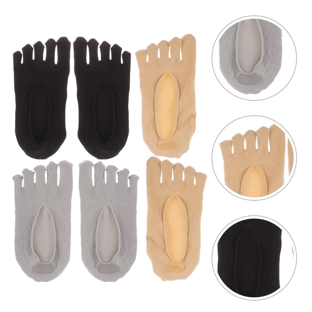 unbranded 3 Pares De Calcetines Para Mujer Con Separados Y Antideslizante
